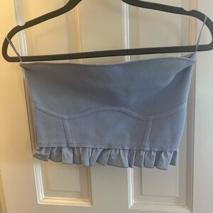 Zara blue strapless top